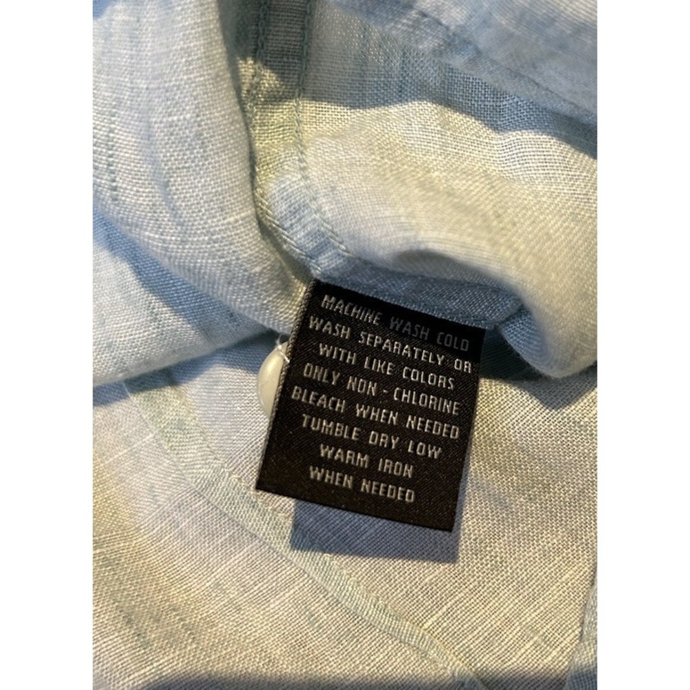 The Men's Store at Bloomingdale's Linen Shirt Button‎ Up L/S Men's Sz L - Picture 4 of 7